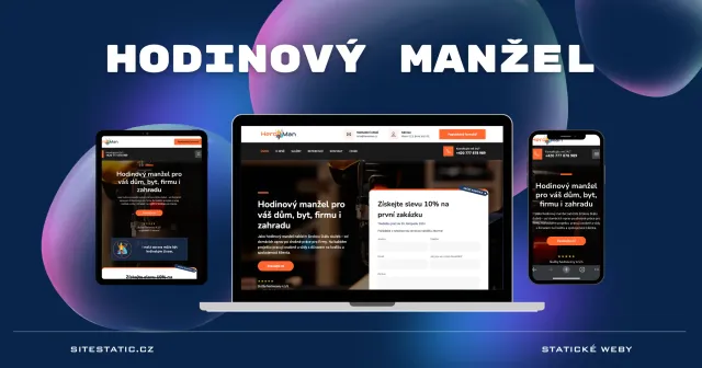 Náhled šablony webu pro hodinového manžela