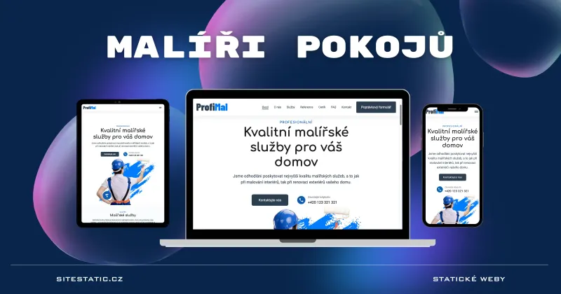 Náhled šablony webu pro malíře pokojů
